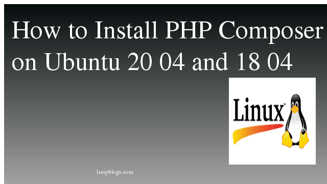 How to Install PHP Composer on Ubuntu 20 04 and 18 04